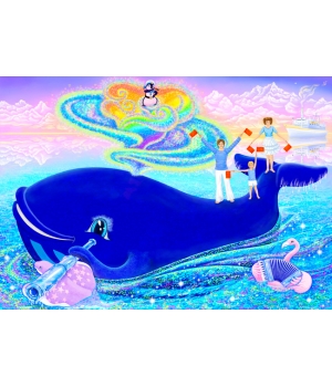 Цветная иллюстрация к песне «КРАСОТА СИНЕГО КИТА»