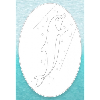 Бейдж-раскраска для Дельфинёнка